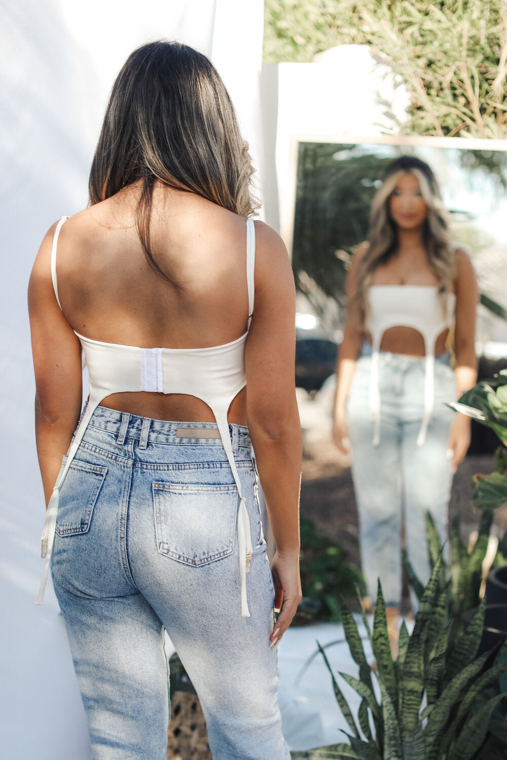 LOVE BANDIT BANDEAU IN DOVE – Susan Zienty