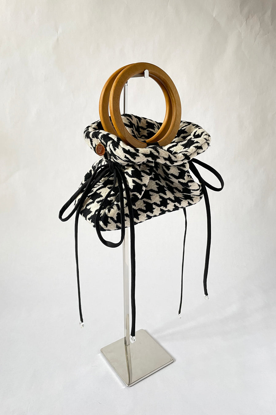 BOW BAG IN HOUNDSTOOTH